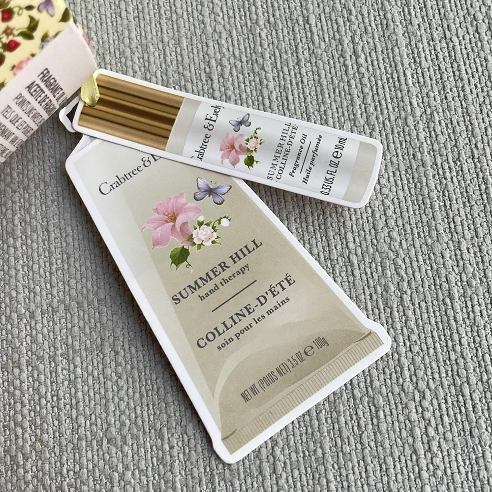Crabtree & Evelyn Summer Hill fragrance oil hand cream set